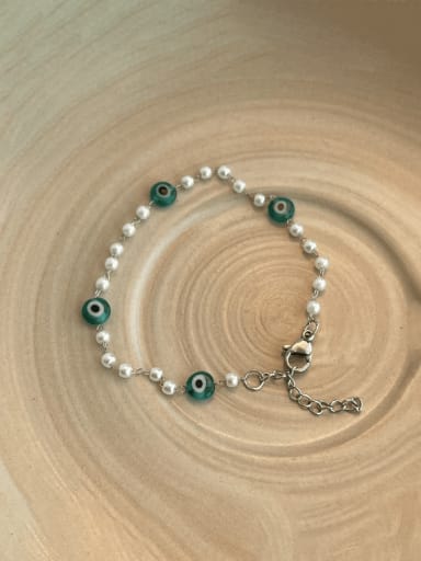 Vitality Blue Bracelet Alloy Glass beads Geometric Bohemia Adjustable Bracelet