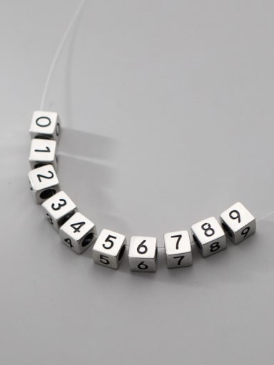 custom 925 Sterling Silver Number Trend Charms