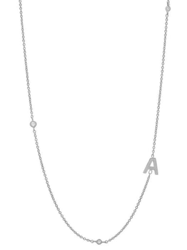 A 925 Sterling Silver Letter Minimalist Necklace