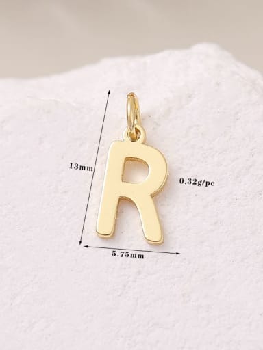 Brass Minimalist English  Letter  Pendant