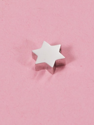 Stainless steel double-sided polished five-pointed star beads