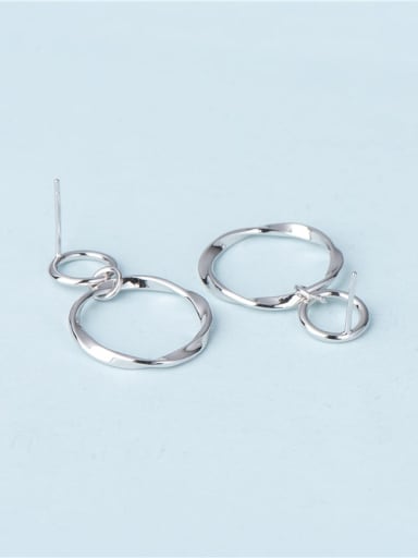 925 Sterling Silver Irregular Minimalist Earring