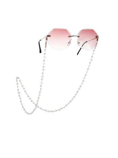 Rose gold Brass Synthetic Crystal Imitation Pearl Minimalist Sunglass Chains