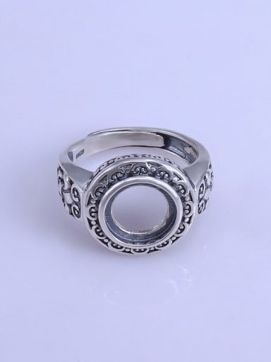 925 Sterling Silver Geometric Ring Setting Stone size: 10*10mm