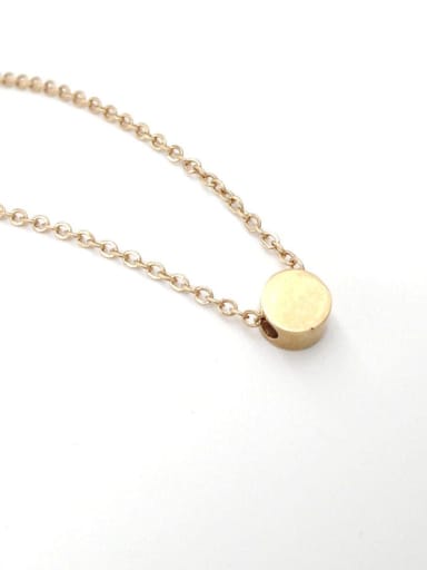 Rose Gold Stainless steel Round Minimalist Necklace