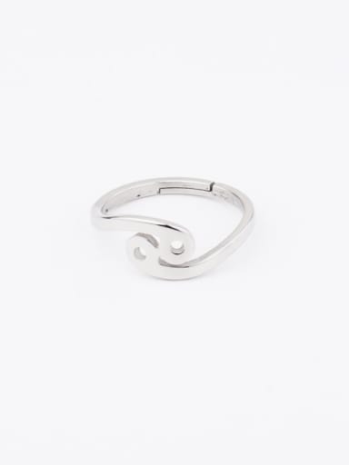 Cancer Stainless steel creative simple constellation open ring