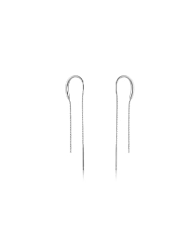 925 Sterling Silver Tassel Dainty Threader Earring