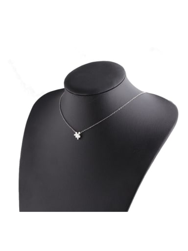 Steel color Stainless steel Geometric puzzle Minimalist Necklace