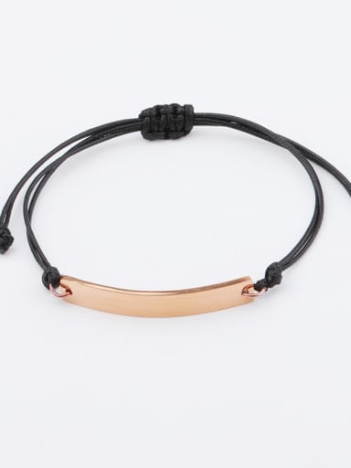 Stainless steel Geometric Weave Minimalist Adjustable Bracelet