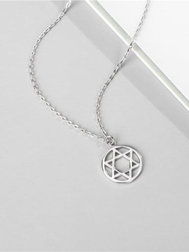 925 Sterling Silver Hollow Star Minimalist Necklace