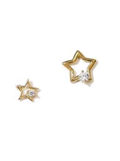 925 Sterling Silver Cubic Zirconia Star Dainty Stud Earring