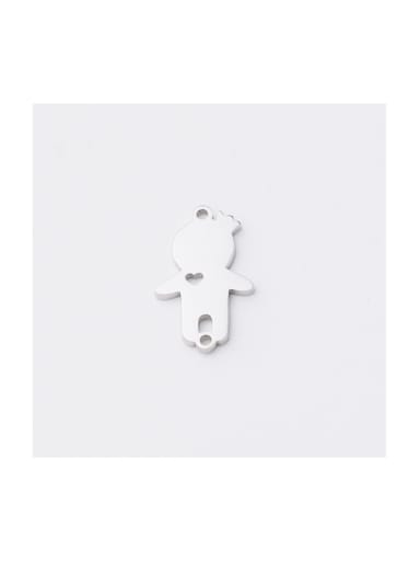 Stainless steel creative boy and girl pendant Connectors