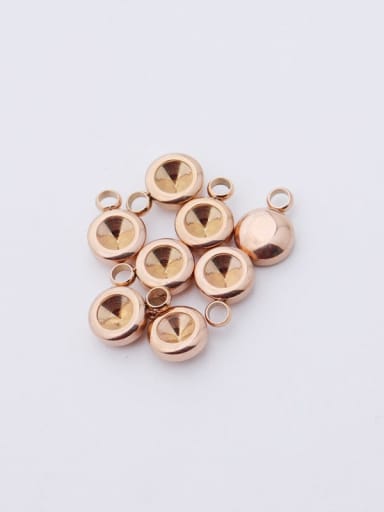 Rose Gold single ear Stainless steel Round Single circle birthstone drill support