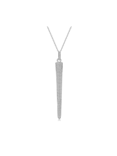 custom 925 Sterling Silver Cubic Zirconia Cone Luxury Necklace