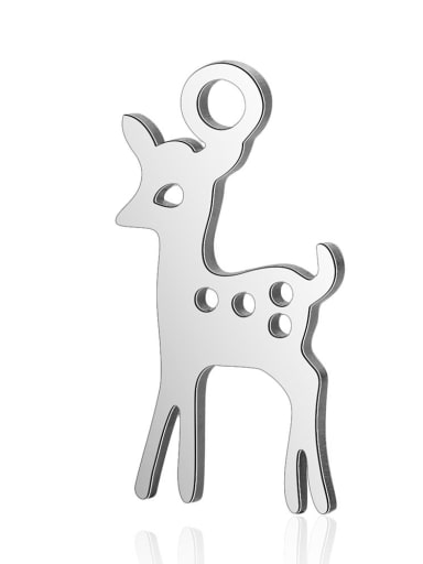 Stainless steel Deer Charm Height : 8mm , Width: 15.5 mm