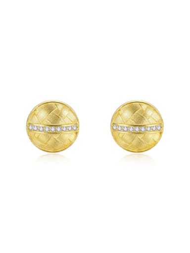 925 Sterling Silver Cubic Zirconia Round Dainty Stud Earring