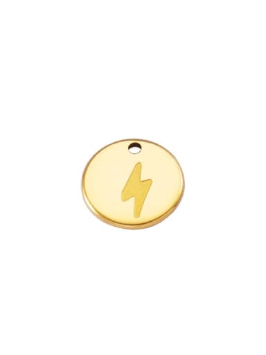 golden Stainless steel Round lightning Minimalist Pendant