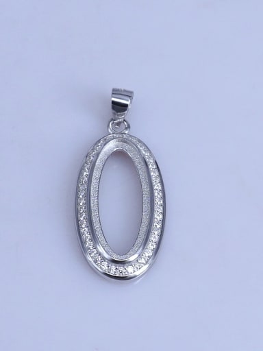925 Sterling Silver Oval Pendant Setting Stone size: 9*21mm