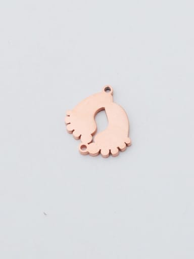 rose gold Stainless steel Newborn gift with small soles Pendant