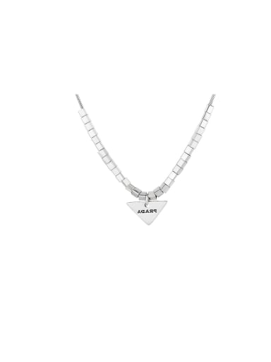 925 Sterling Silver Triangle Trend Necklace