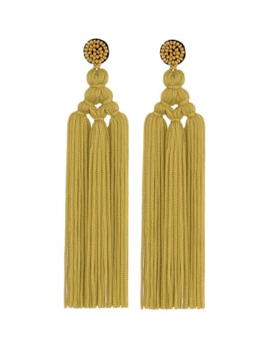 Alloy Cotton Tassel Bohemia Hand-Woven Stud Earring