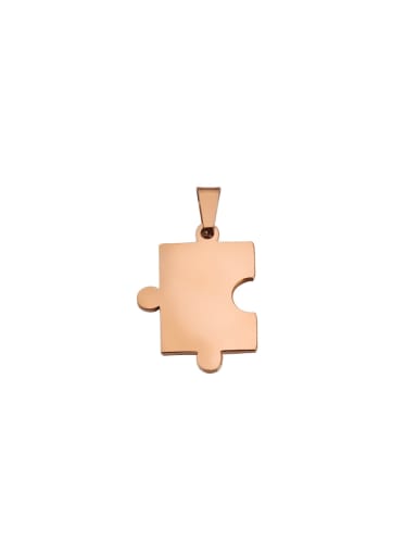 Stainless Steel Glossy Couple Cube Puzzle Pendant