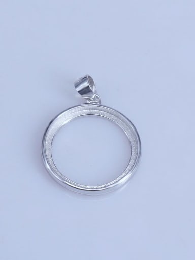 925 Sterling Silver Round Pendant Setting Stone size: 18*18mm