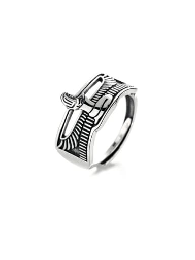 925 Sterling Silver Wing Vintage Band Ring