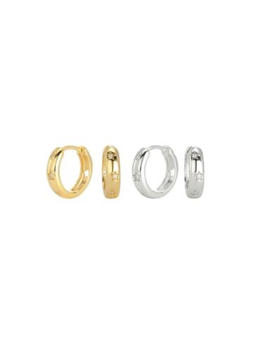 925 Sterling Silver Geometric Minimalist Huggie Earring