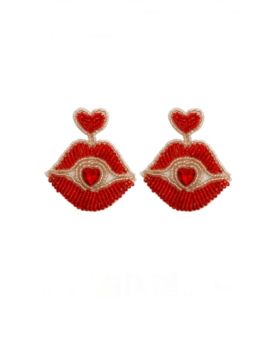 Alloy MGB beads Mouth Bohemia Drop Earring