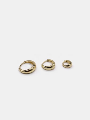 Golden 925 Sterling Silver Geometric Minimalist Huggie Earring