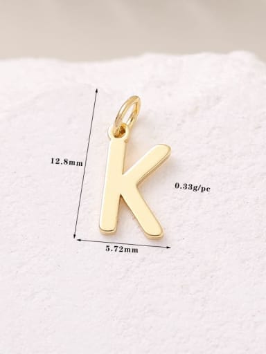 Brass Minimalist English  Letter  Pendant