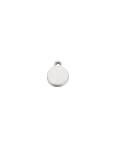 Steel color Stainless steel disc pendant tail tag