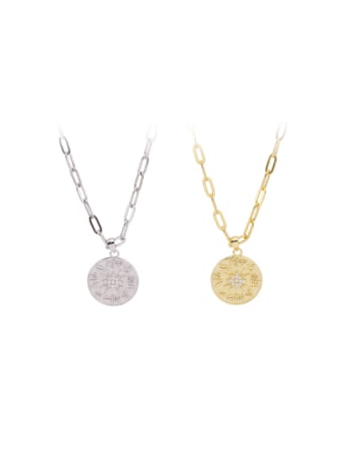 925 Sterling Silver Round Vintage Necklace