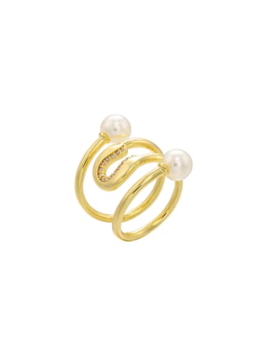 Brass Cubic Zirconia Dainty Stackable Ring