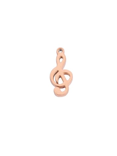 rose gold Stainless steel Note Minimalist Pendant