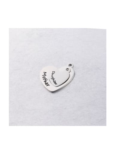 custom Stainless steel Letter Heart Trend Pendant