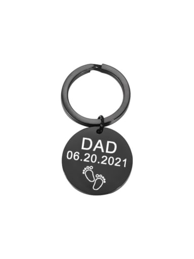 black Stainless Steel Father's Day Gift Geometric Jewelry Accessories Key Pendant