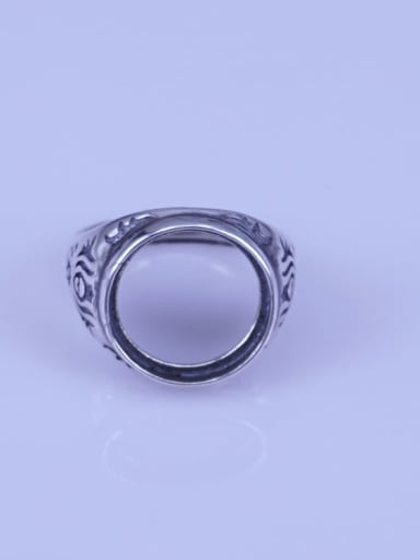 925 Sterling Silver Round Ring Setting Stone size: 14*14mm