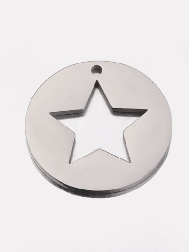 Stainless steel hollow five-pointed star pendant