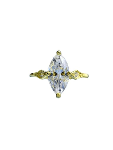 925 Sterling Silver High Carbon Diamond Irregular Minimalist Band Ring