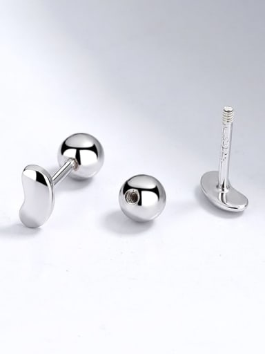 peas Earring 925 Sterling Silver Leaf Stud Earring