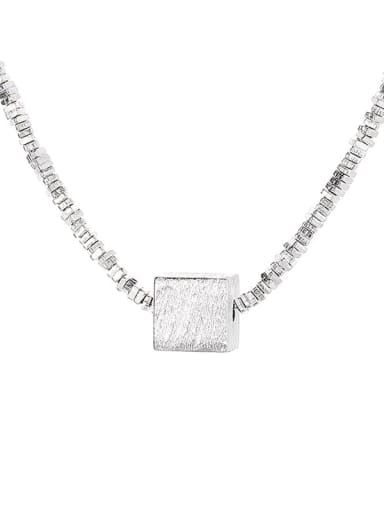 514LD necklace approximately 10.7g 925 Sterling Silver Geometric Dainty Necklace