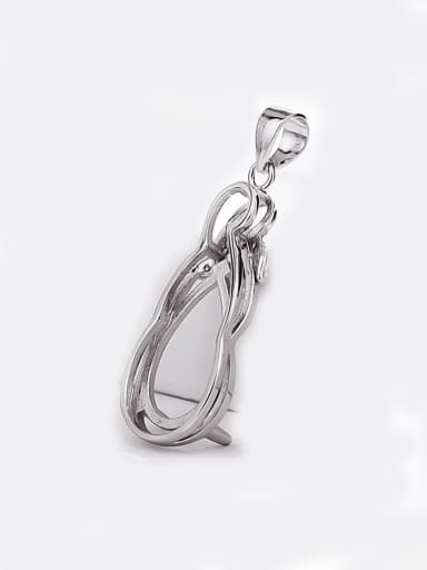 925 Sterling Silver Water Drop Pendant Setting Stone size: 10*14mm