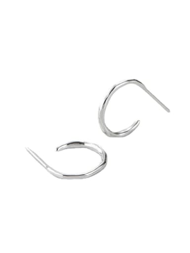 925 Sterling Silver Geometric Minimalist Stud Earring