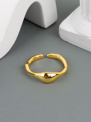 18k gold (large) 925 Sterling Silver Irregular Minimalist Band Ring