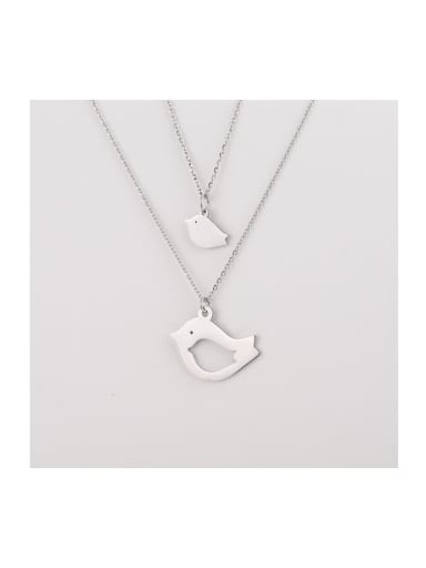 Stainless steel Bird Minimalist Multi Strand Necklace
