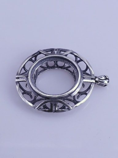 custom 925 Sterling Silver Round Pendant Setting Stone size: 16*18mm