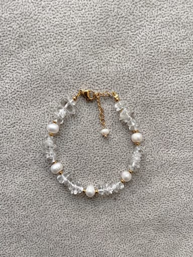 A Natural Stone Irregular Bohemia Freshwater Pearls Bracelet