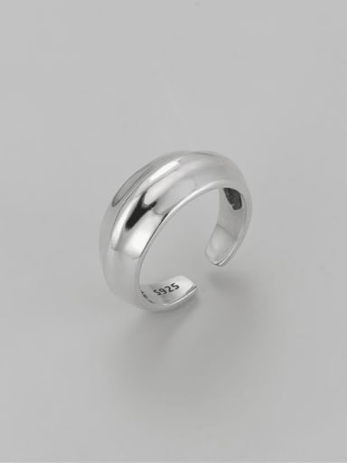 925 Sterling Silver Smooth  Geometric Band Ring